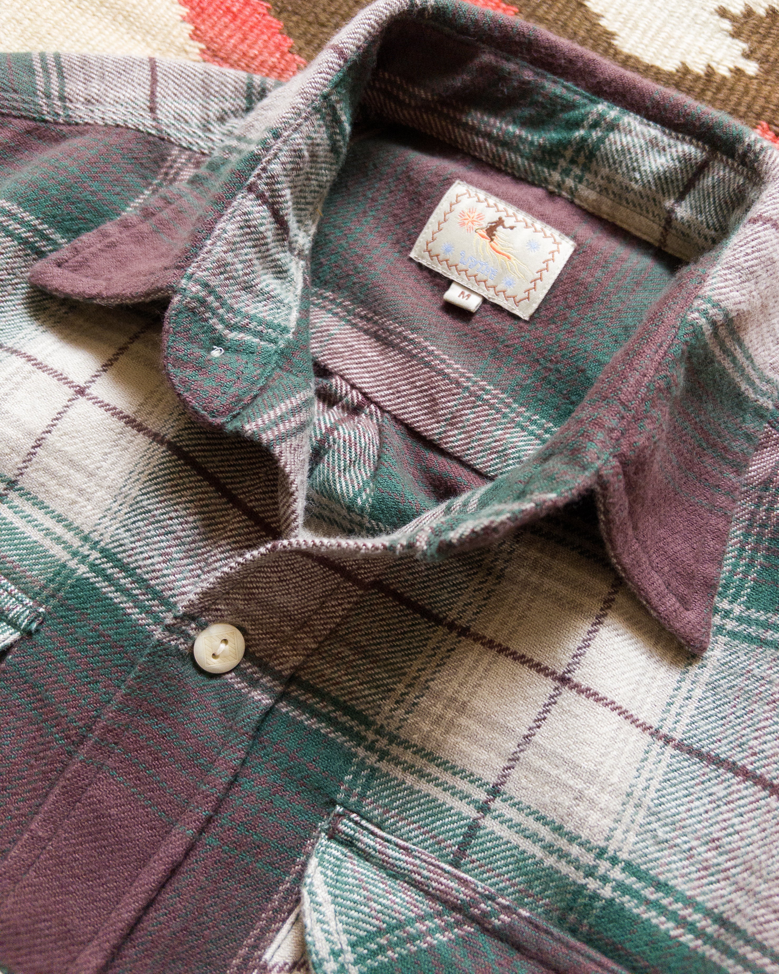 Washed Flannel Workshirt - Grizzly Shadow Plaid - Image 3