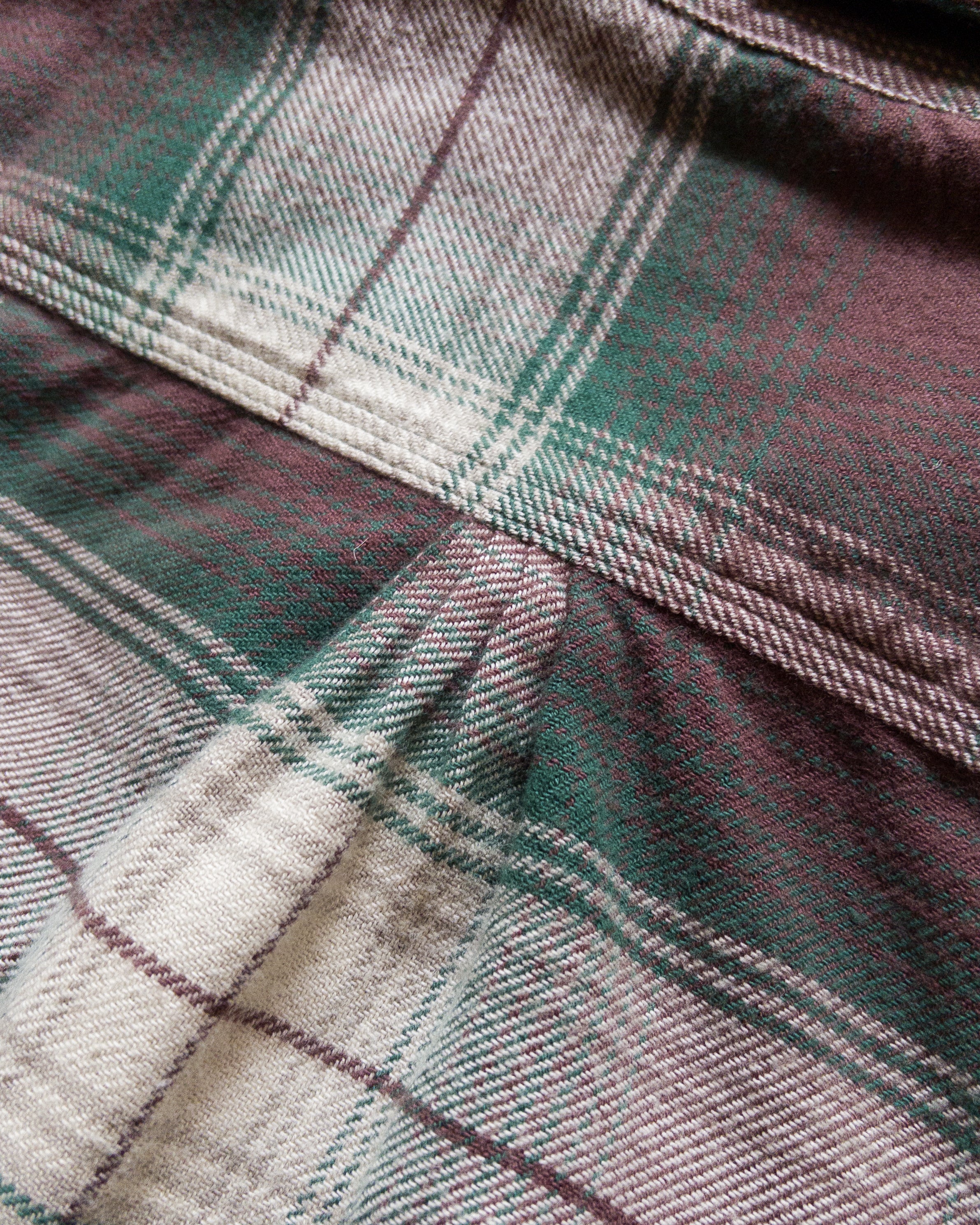 Washed Flannel Workshirt - Grizzly Shadow Plaid - Image 5