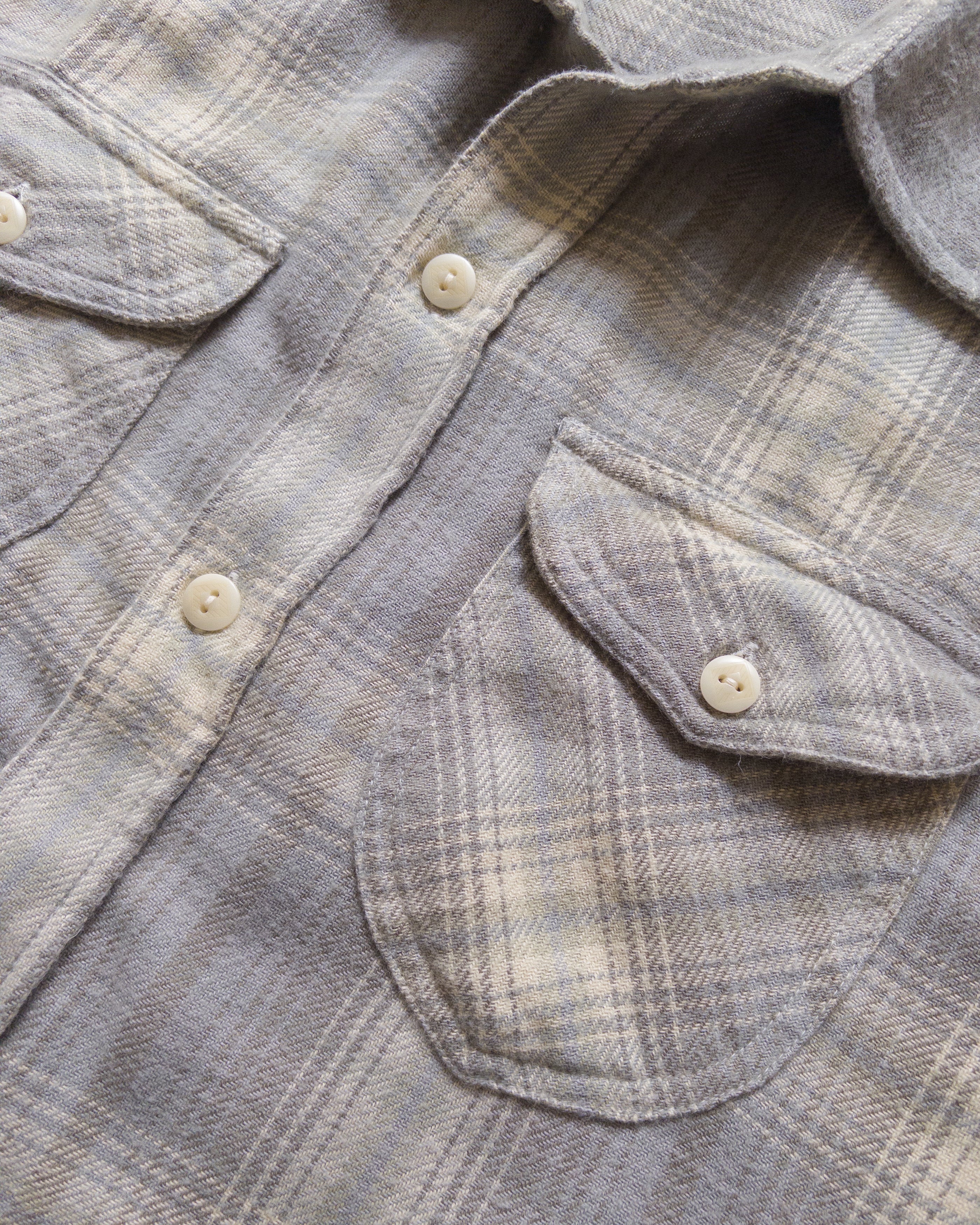 Washed Flannel Workshirt - Late Frost - Image 2