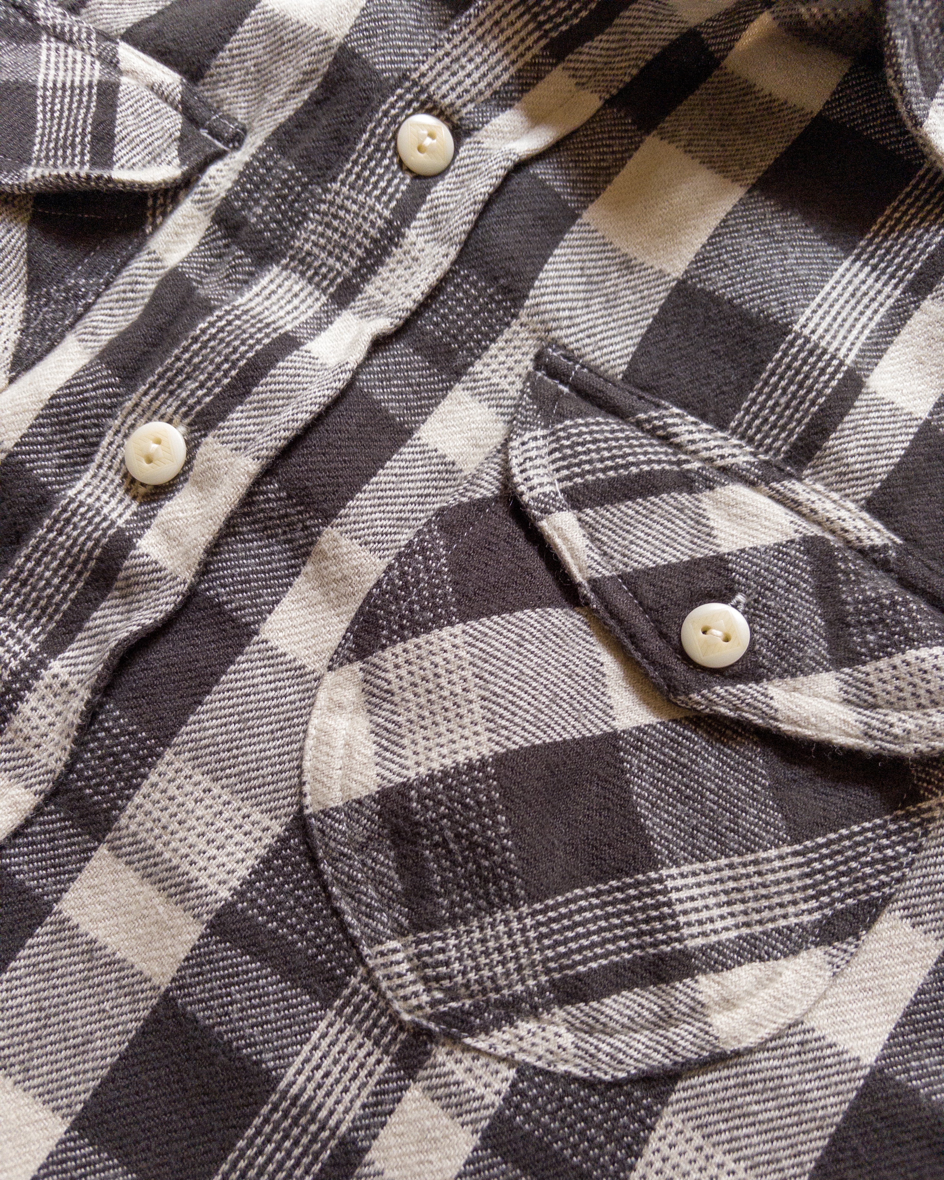 Washed Flannel Workshirt - Night Pitch - Image 2