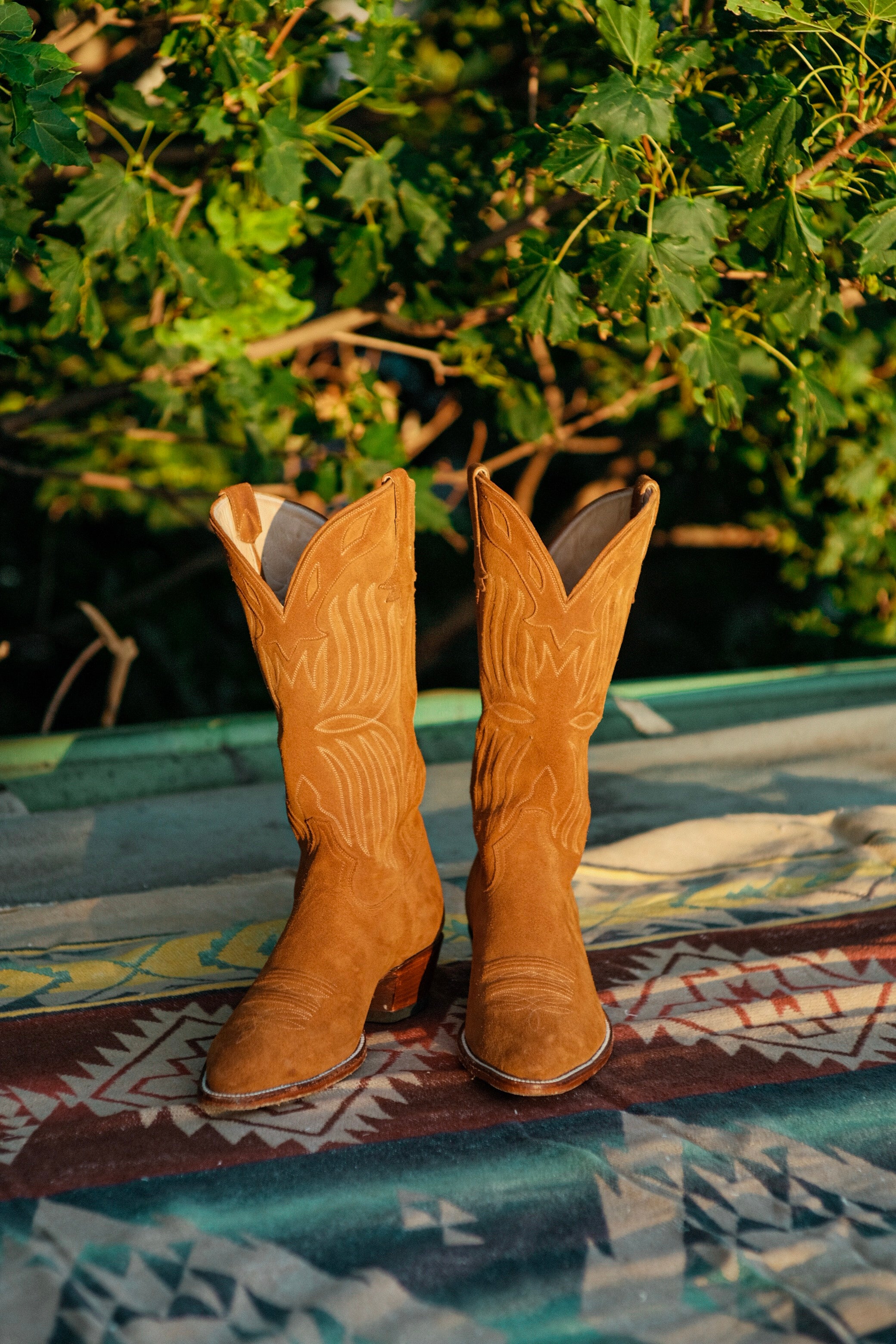 Women's Snuff Suede Western Boots - 50% PREORDER DEPOSIT - Image 3