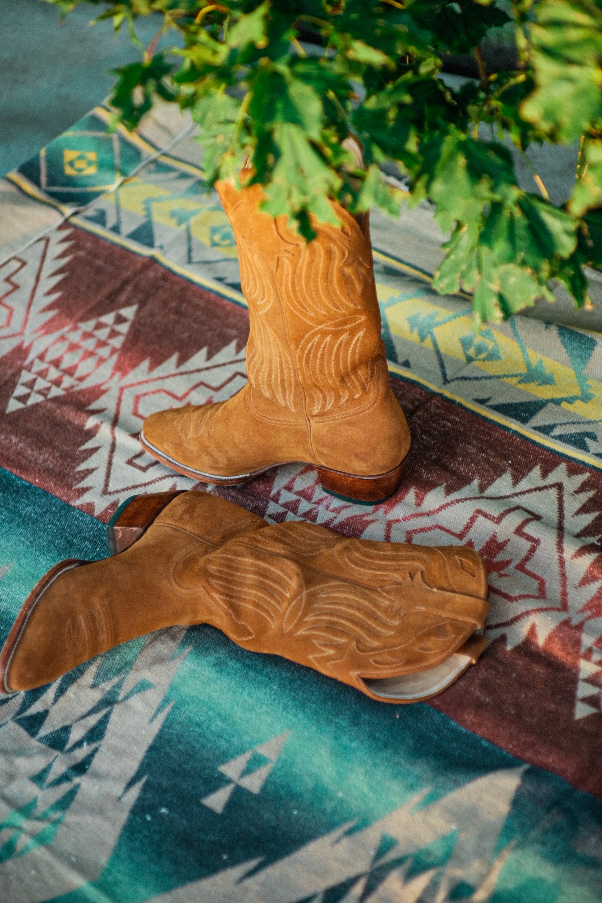 Women's Snuff Suede Western Boots - 50% PREORDER DEPOSIT - Image 4